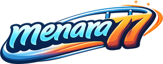 Logo menara77 ungu neon
